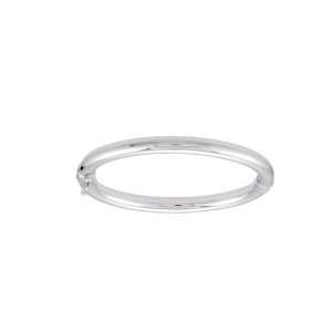  Hinged Polished Bangle Bracelet in Sterling Silver 