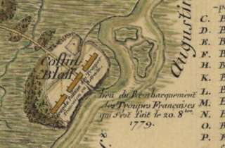 1779 map of Savannah, Georgia, History, Siege  