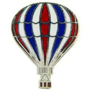  Hot Air Balloon Pin Red White & Blue 1 Arts, Crafts 