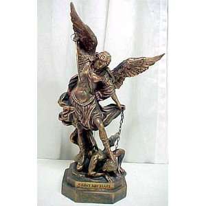   The Fall Of Lucifer Bronzed Statue St. Michael Angel