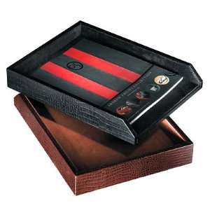   Andrew Philips Croco Leather Letter Document Tray