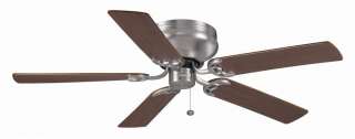 CASABLANCA 52 Ceiling Fan Brushed Nickel & Mahogany/Dk Walnut Blades 