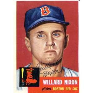  Willard Nixon Autographed 1953 Topps Card 