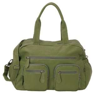    Faux Buffalo Carry All Tote Diaper Bag by Oi Oi   Green Baby