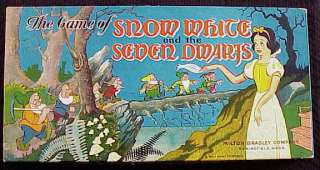 1937 MB Disney Snow White & The Seven Dwarfs BOARD GAME  