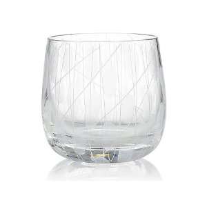 Rogaska Experiment Double Old Fashioned Lines  Set of 2  