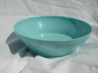 Turquoise Blue serving bowl melmac melamine 50s  