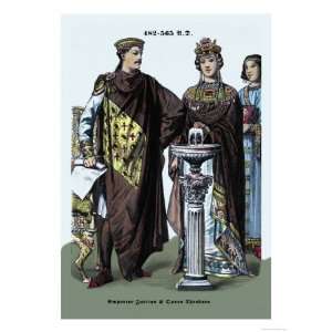  Emperor Justinian and Queen Theodora 482 565 Giclee Poster 
