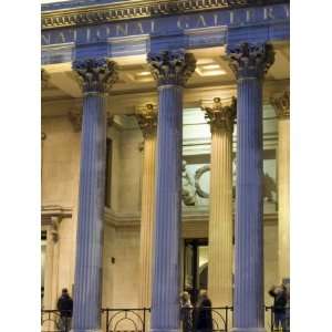 National Gallery at Dusk, Trafalgar Square, London, England, United 