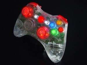 Xbox 360 XCM Controller Shell Case Clear Red Led V2 mod  