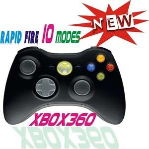 Xbox360 Black Wireless Rapid Fire 8Mode modded stealth Controller 