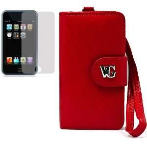  Red VG Ipod Touch 4th Generation Wallet Leather Carrying 