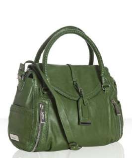Botkier green leather brogue trim Eloise satchel   