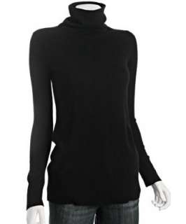CeCe black cashmere turtleneck sweater tunic  