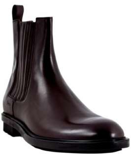 Gucci dark cocoa calfskin elastic gore chelsea boots   up to 