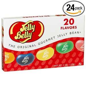 Jelly Belly Jelly Beans, Assorted 20 Flavors, 4 Ounce Theater Boxes 