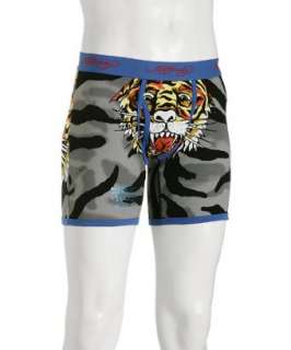 Ed Hardy turquoise Tiger Camo boxer briefs  