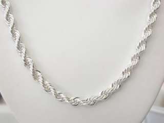 3MM SILVER PLATED ROPE CHAIN NECKLACE 24 INCH  