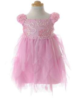 Biscotti Pink Sorbet Netting Petal Skirt Dress New 12M  