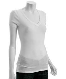 linQ frost jersey layered trim v neck t shirt  