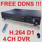 CCTV 4CH H.264 FULL D1 network RealTime IP Security DVR