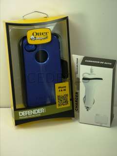   Defender Case Ocean PC Night Blue for iphone 4S 4 FREE CAR CHARGER