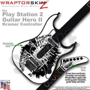  PS2 Guitar Hero II (2) Kramer Guitar Big Kiss Black on 