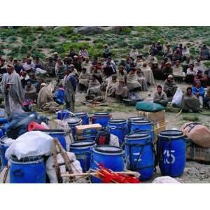  Porters Waiting for Loads to Be Distributed in Hindu Kush 