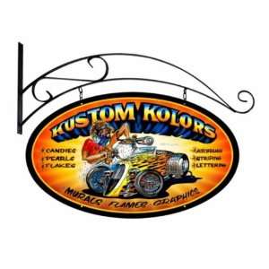  Kustom Kolors Vintage Metal Sign 2 Sided