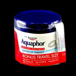 Eucerin Aquaphor Healing Ointment 14 Oz Jar w/ Bonus Travel Size 24561 