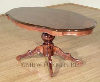 Vintage English Mahogany Sheraton Pedestal Coffee Table c1970s p15a 