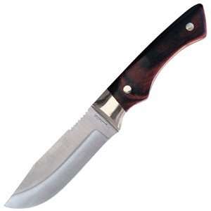   Clip Point Blade, Rosewood Handle, Leather Sheath
