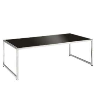 Avenue Six Yield Coffee Table with Black Glass Surface  