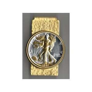  U.S. Walking Liberty Silver Half Dollar Two Tone Coin 