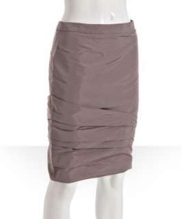 Moschino Cheap and Chic silver taffeta pleated skirt   up to 
