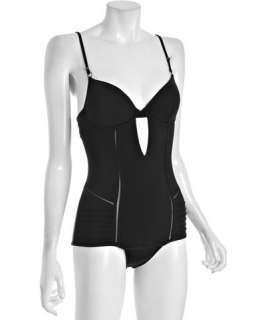 Nanette Lepore black Lover lattice inset one piece swimsuit