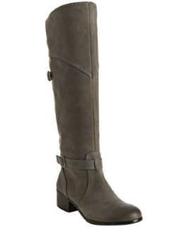 Rosegold grey suede Manon 2 buckle riding boots   