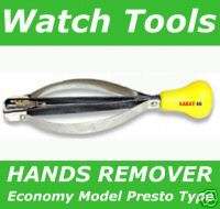 WATCH HANDS REMOVER PRESTO TYPE SQUEEZE SIDES IT LIFTS  