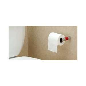  Polished Chrome & Red Leather Toilet Paper Holder