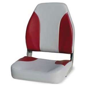 Wise Marine Wd244pls Premium Hi Back Fold Down Seat Grey/red Grey/red 