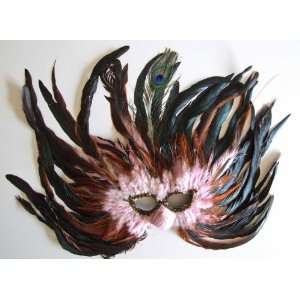  Desert Rose Masquerade Costume Feather Mask Party 