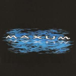  Maxum Boats Water Reflection Black T Shirt Large Sports 