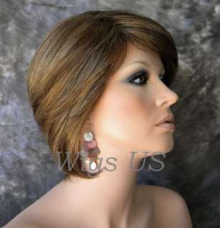 Wigs Chestnut Brown with highlights Short Style Wig US Seller  