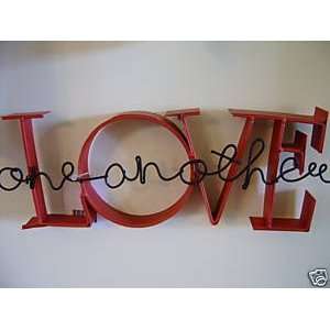   Love One Another Word Art Wall Decor Home Sign By THT