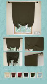 Blackout Thermal Insulated Tieup Shade Curtain   OLIVE  