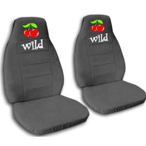  2 charcoal wild cherry seat covers, for a 2001 Mini Cooper 