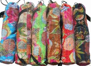 10 New Quilted Yoga Mat bags of cotton new Kantha quilts wholesale 
