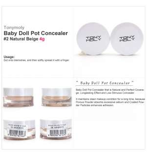 TONYMOLY] Baby Doll Pot Concealer #2 Natural Beige + Gift Sample 