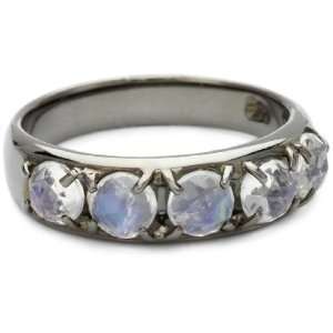   Aulde Constellation Moonstone Sterling Photon Ring, Size 7 Jewelry