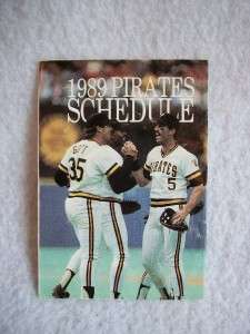 1989 Pittsburgh Pirates Schedule  